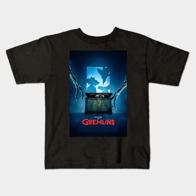 Gremlins Poster Kids T-Shirt by Edumj